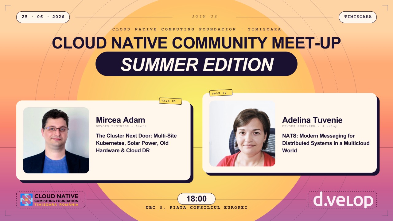 Cloud Native Timisoara Summer 2026 - Meetup banner